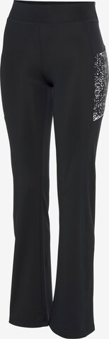LASCANA ACTIVE Flared Athletic Pants in Black