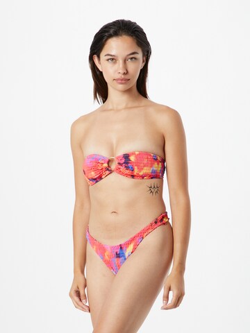 Misspap Bandeau Bikini 'Firey' in Pink: front