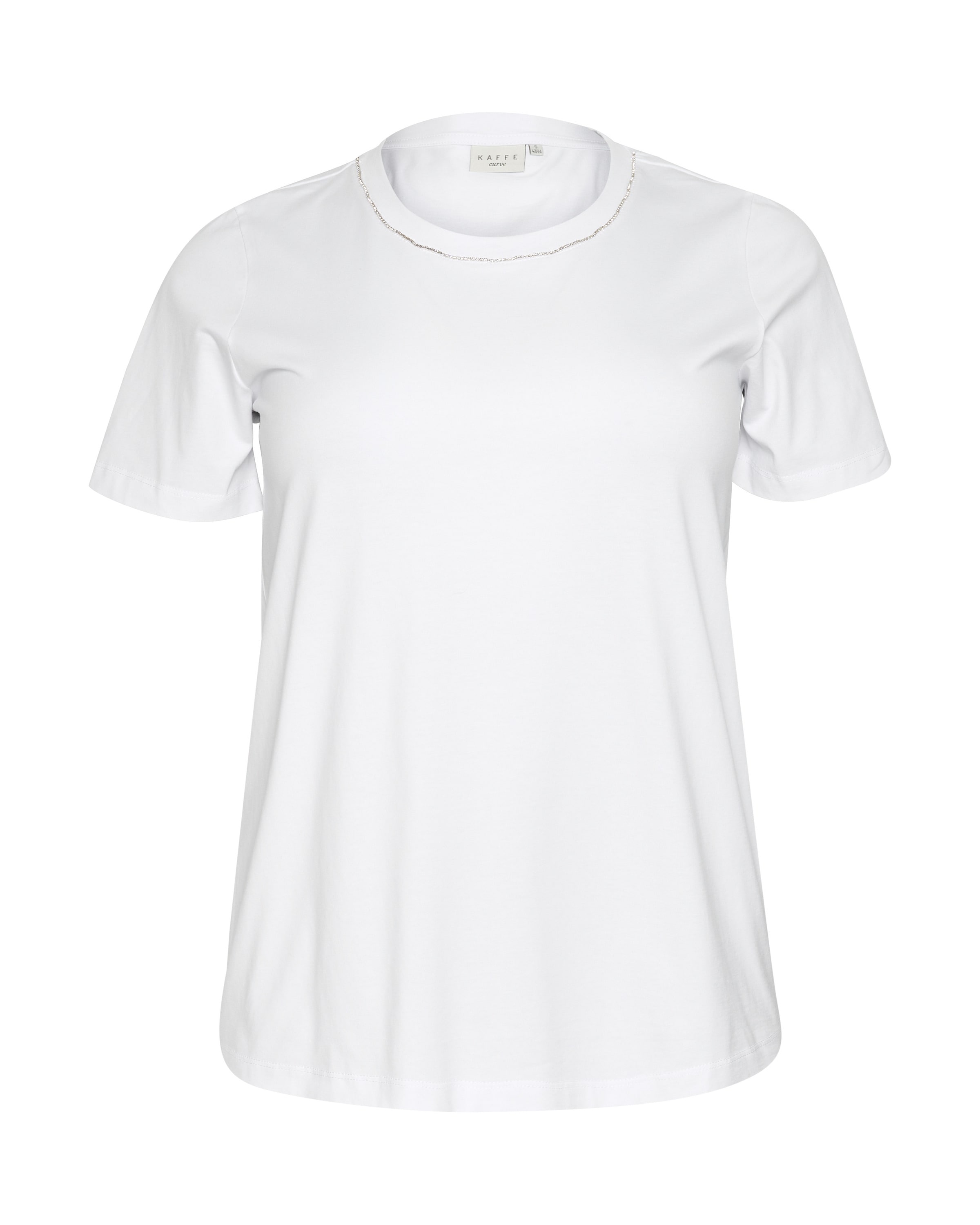 KAFFE CURVE Koszulka 'KC Viana' w kolorze biały: przód