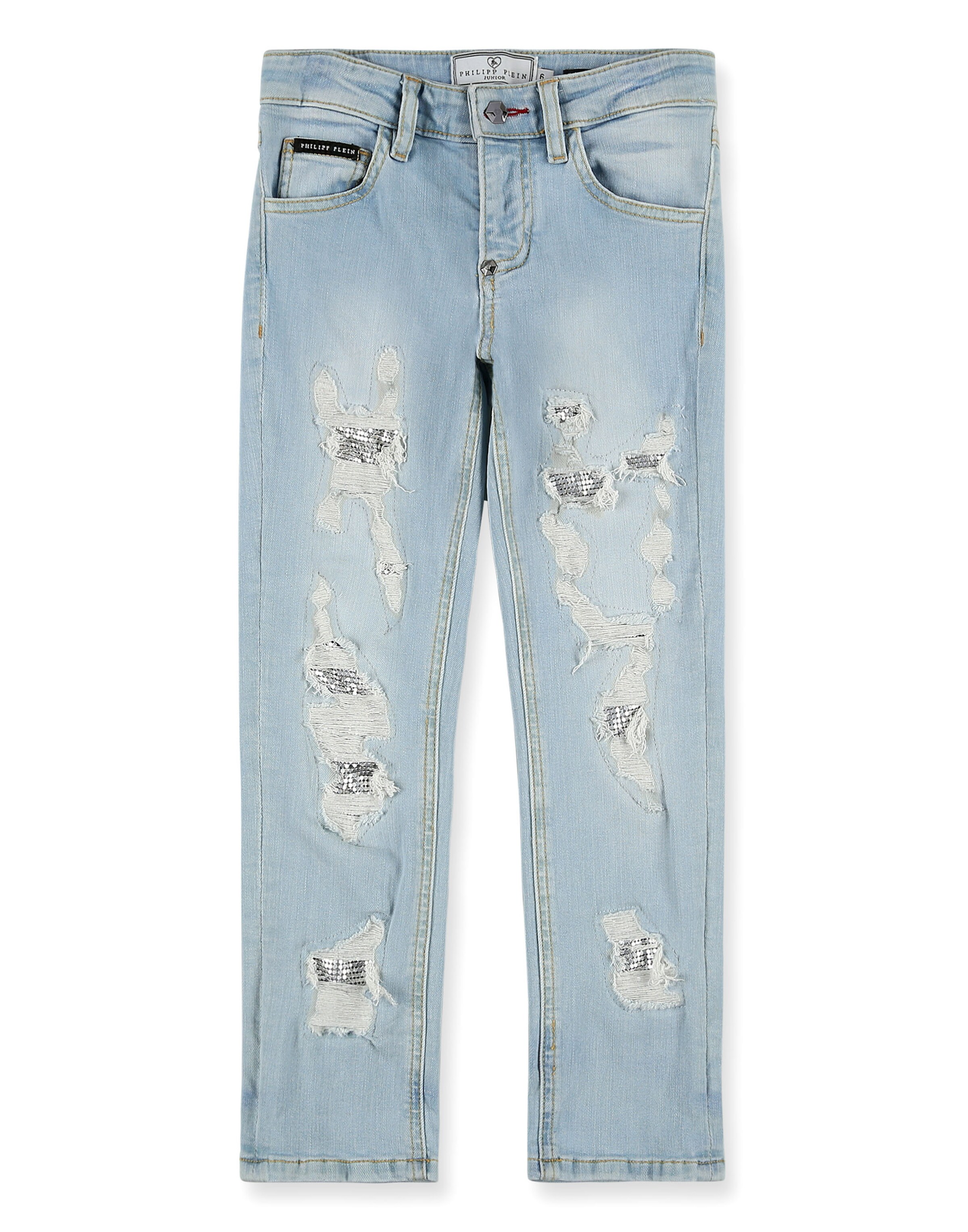 Philipp Plein - Loosefit Vaquero en azul: frente