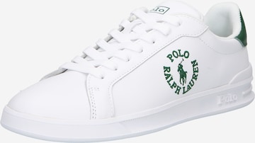 Polo Ralph Lauren Σνίκερ χαμηλό σε λευκό: μπροστά