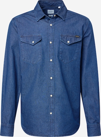 MUSTANG Button Up Shirt 'Duver' in Blue: front