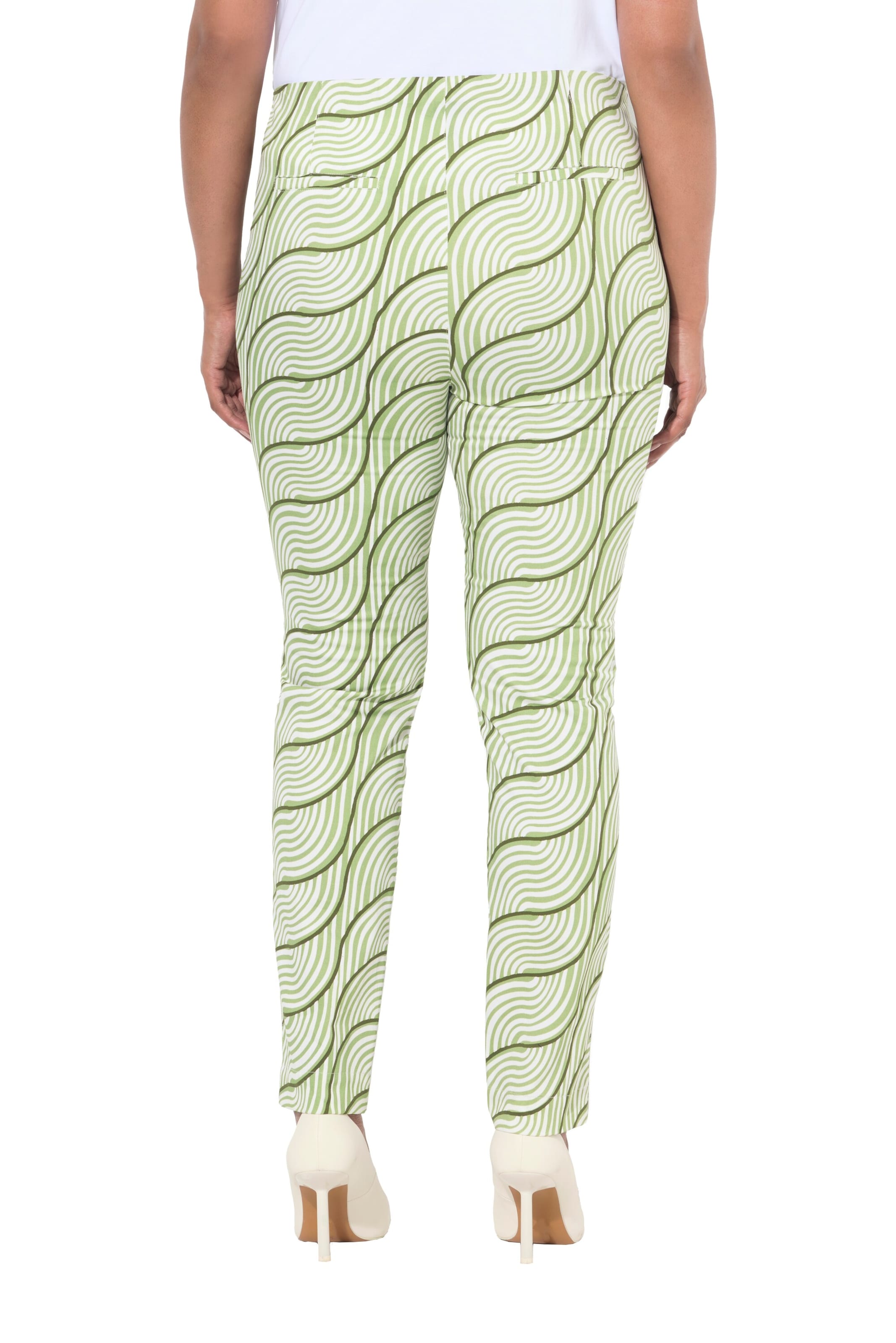 Ulla Popken Slimfit Hose in Grün