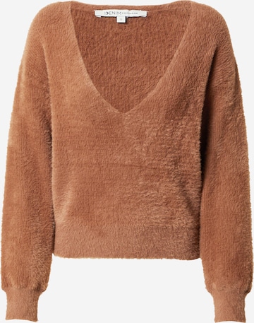 TOM TAILOR DENIM Sweater in Brown: front