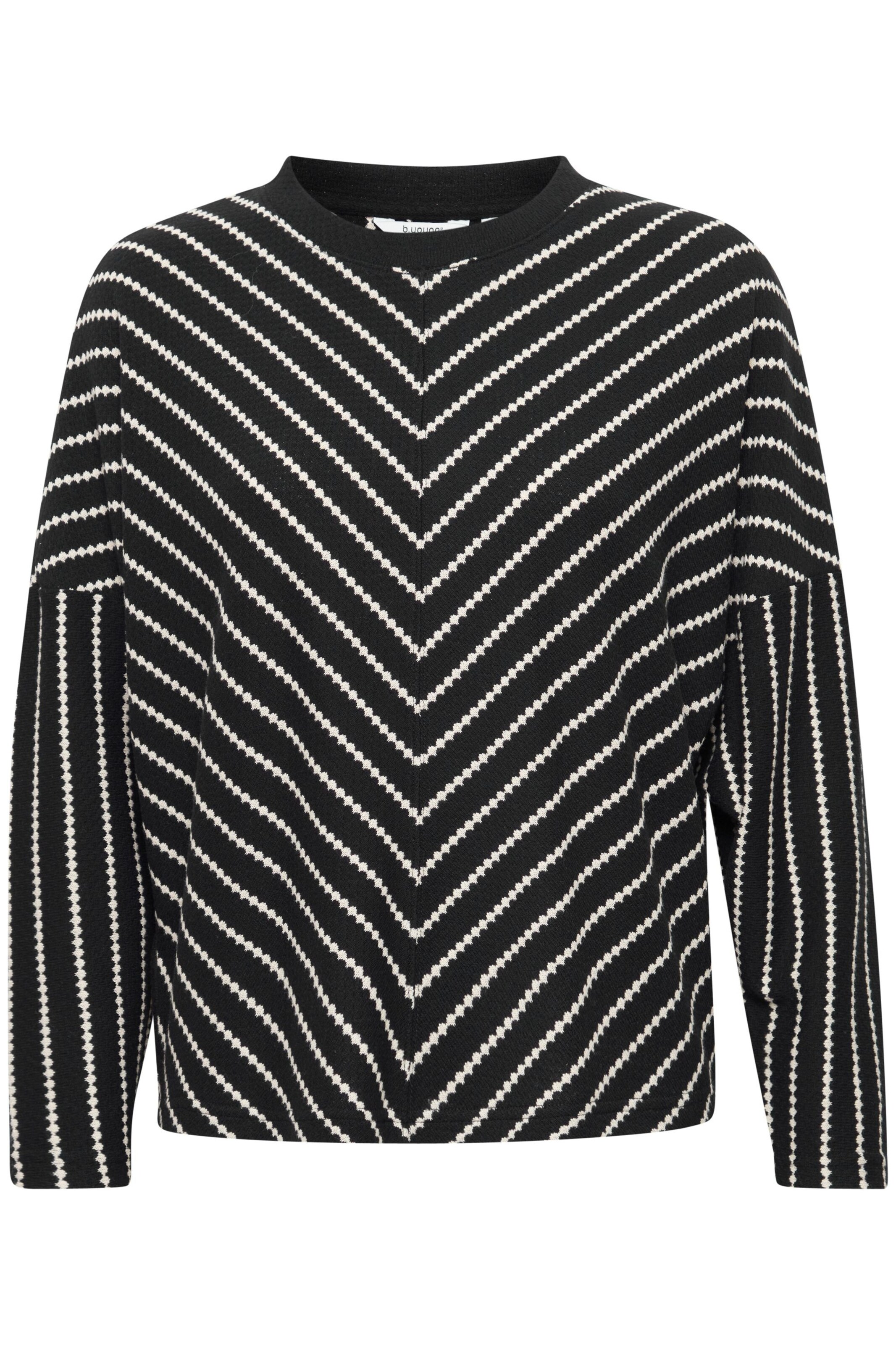 b.young Sweatshirt 'Runi' i sort / hvid, Produktvisning