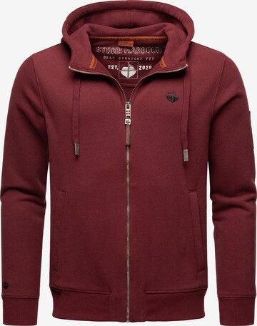STONE HARBOUR Sweat jacket 'Billy Joy' in Red: front