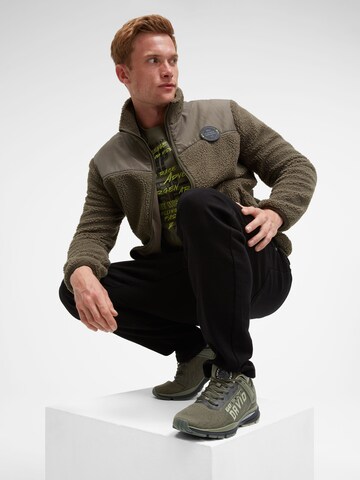 CAMP DAVID Leichter Sneaker im Strick-Design in Grün