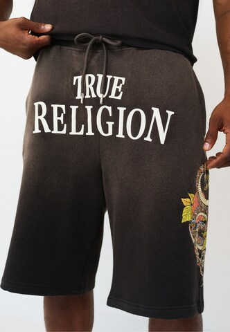 True Religion Normalny krój Spodnie 'Floral Snake Mikey' w kolorze czarny
