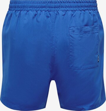 Shorts de bain 'Ted' Only & Sons en bleu