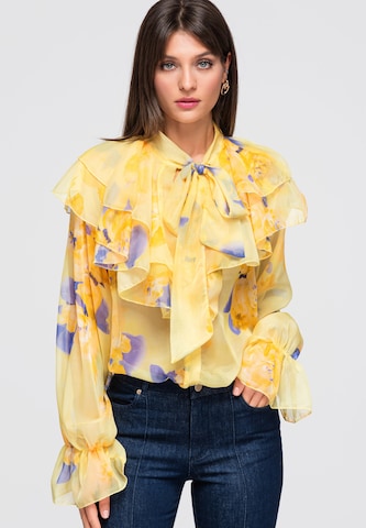 Ombre Bluse in Gelb: Vorderseite