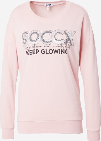 Sweat-shirt Soccx en rose : devant