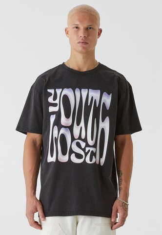 Lost Youth Shirt in Schwarz: Vorderseite