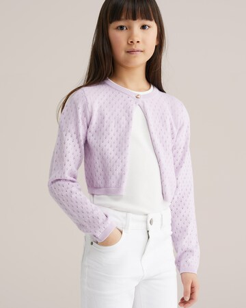WE Fashion Вязаная кофта в Лиловый: спереди