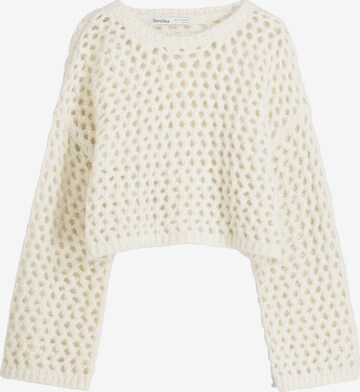 Bershka Sweater in Beige: front