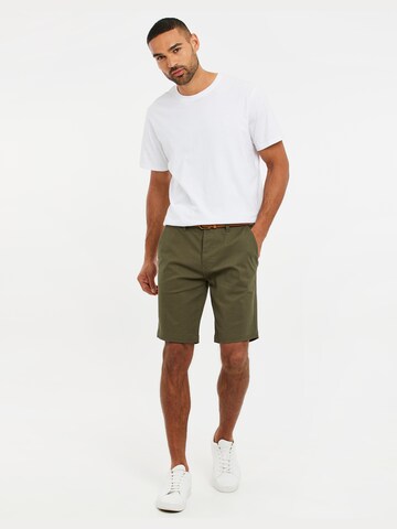 Threadbare Slimfit Shorts 'Conta' in Grün