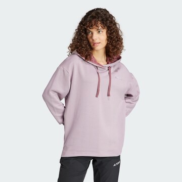 ADIDAS TERREX Athletic Sweatshirt in Purple: front