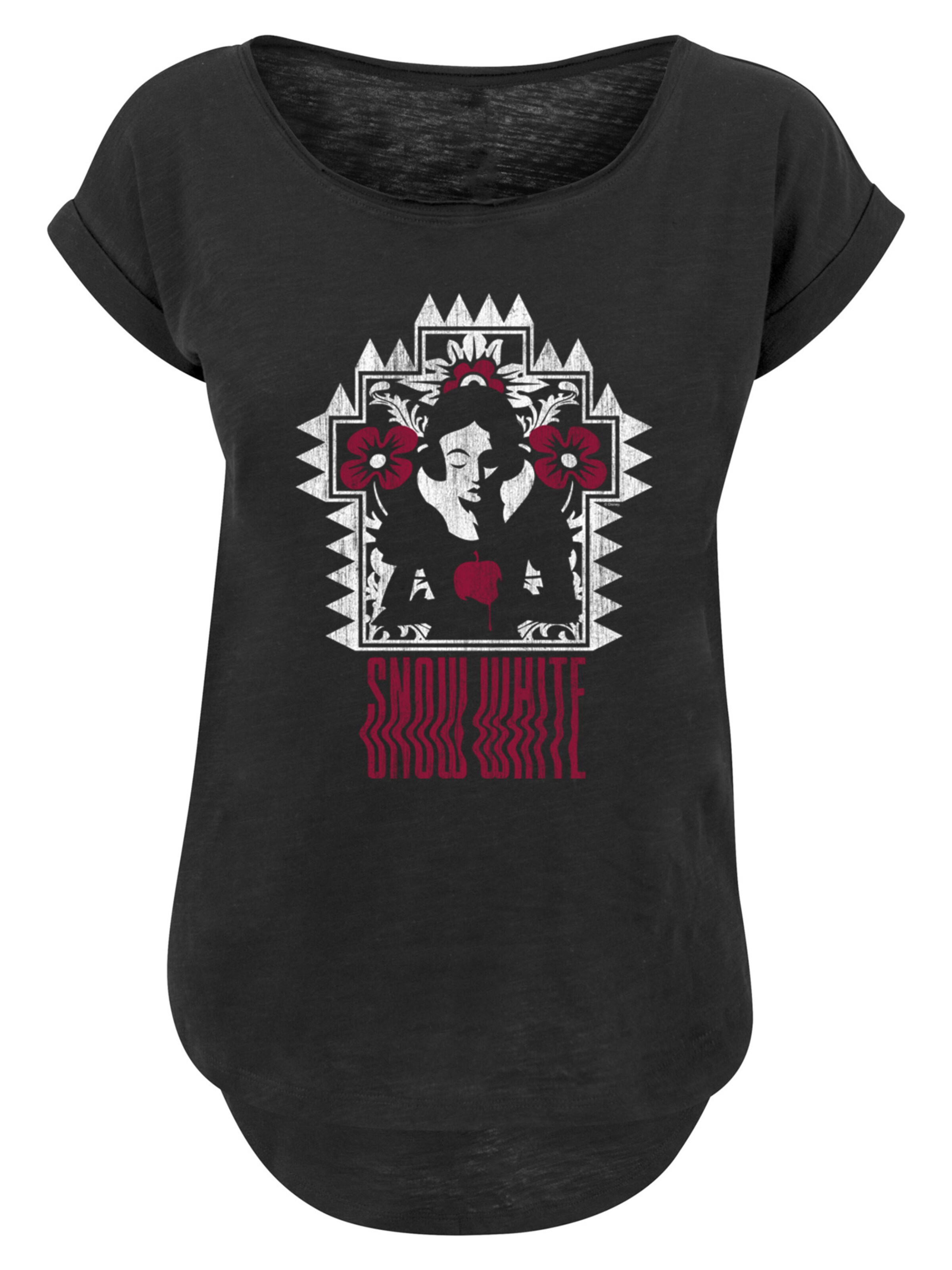 F4NT4STIC Shirt 'Disney Boys Snow White Warped' in Black: front