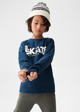 MANGO KIDS Sweatshirt 'Riding' i blå: framsida