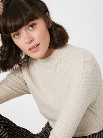 Miss Selfridge - Camisa 'Brushed Funnel' em bege