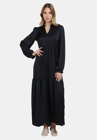 Usha - Vestido camisero en azul: frente