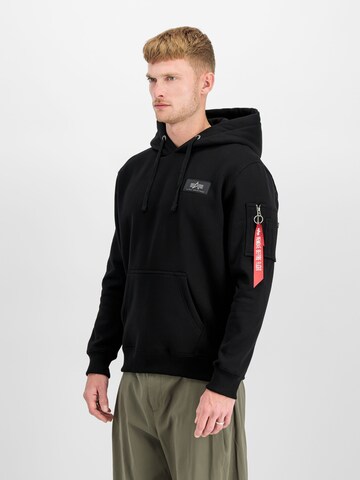 ALPHA INDUSTRIES Sweatshirt 'Backprint' in Black