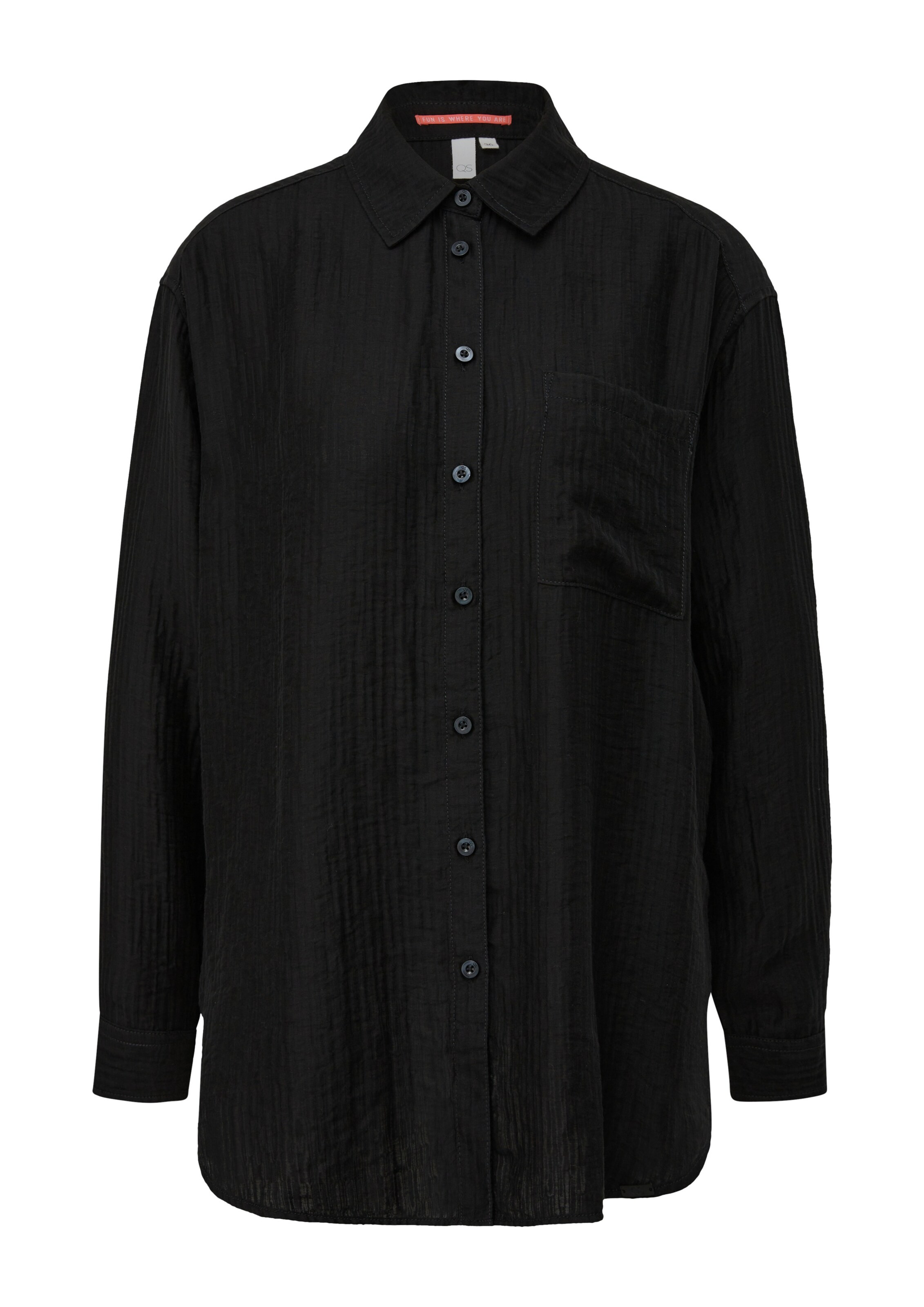 Chemisier QS en noir : devant