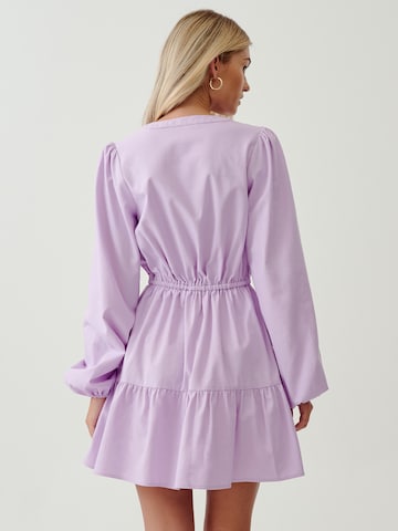 Tussah Dress 'SABINA' in Purple: back