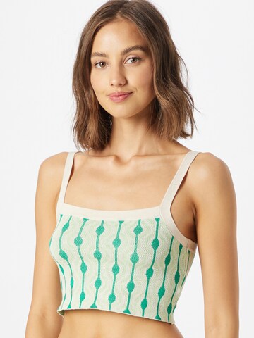 Cotton On Body Kootud topp, värv roheline: eest vaates