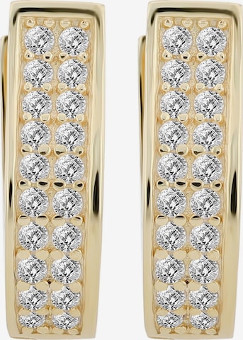 Akzent Ohrringe 'Yucca, 925 Sterlingsilber, langlebig' in Gold: Vorderseite