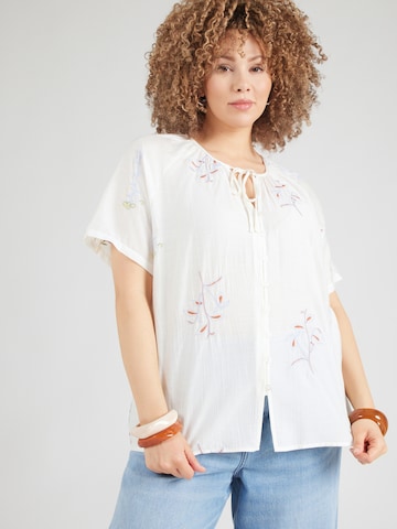 Vero Moda Curve Блузка 'VMCLINA' в Белый: спереди