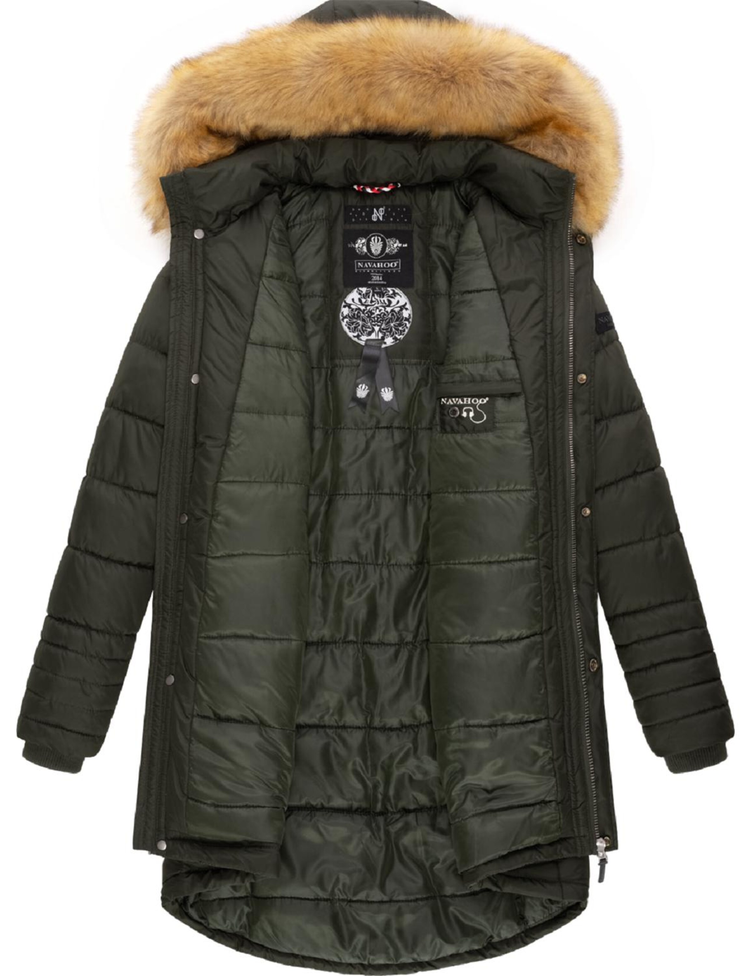 NAVAHOO Χειμερινό παλτό 'Papaya' σε πράσινο