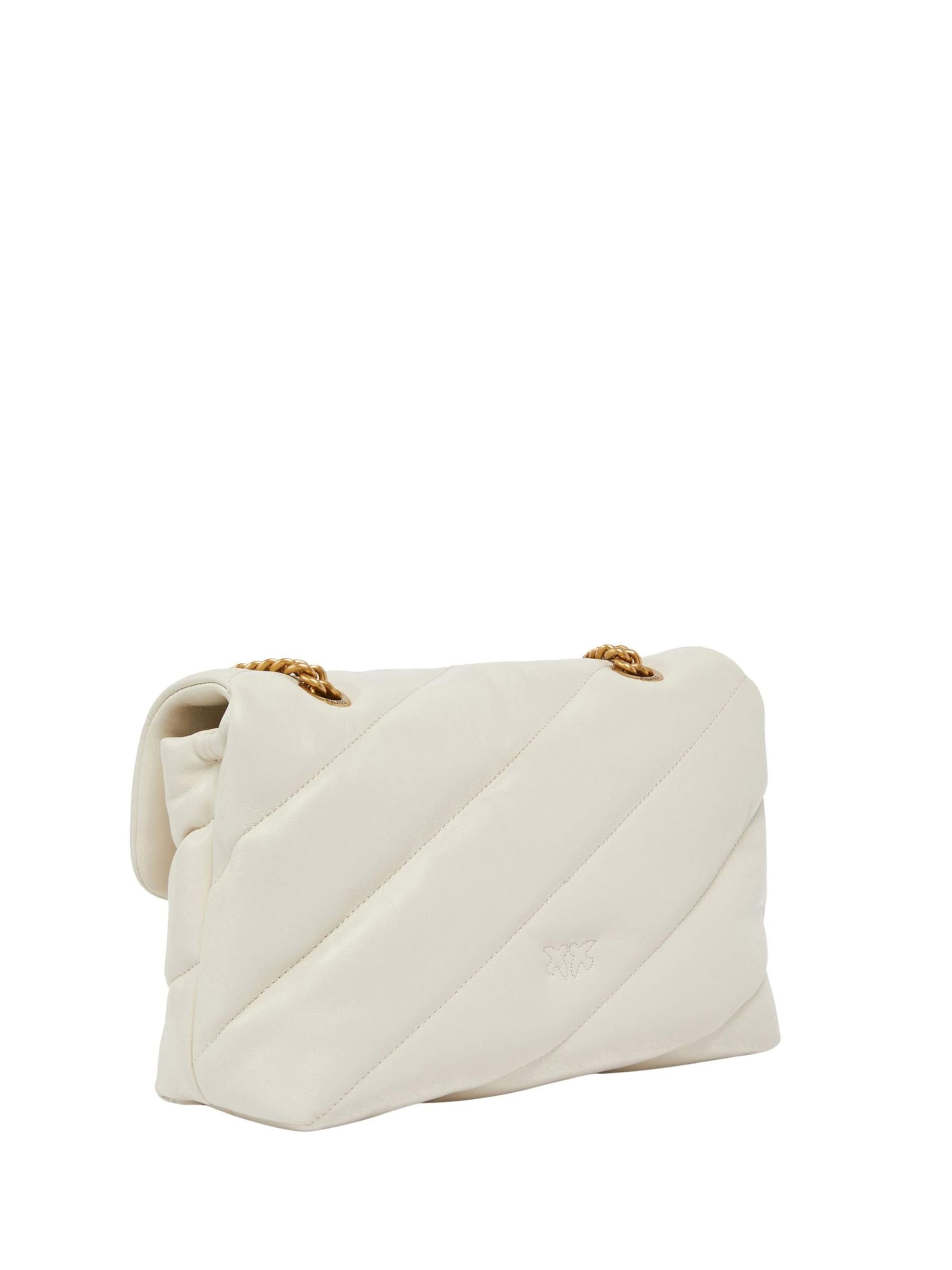 PINKO - Malas de tiracolo 'Pinko Sacs à main Love Puff Classic Cl Sheep Nap Blanc' em branco