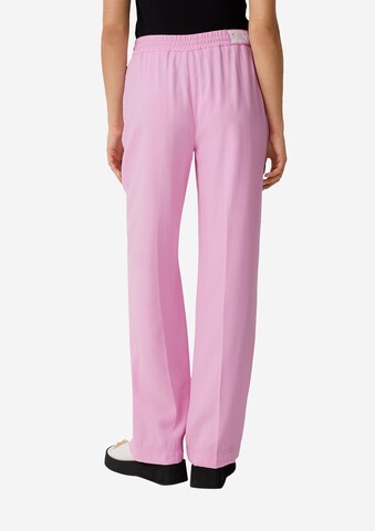 comma casual identity Wide leg Pleated Pants in Pink: back