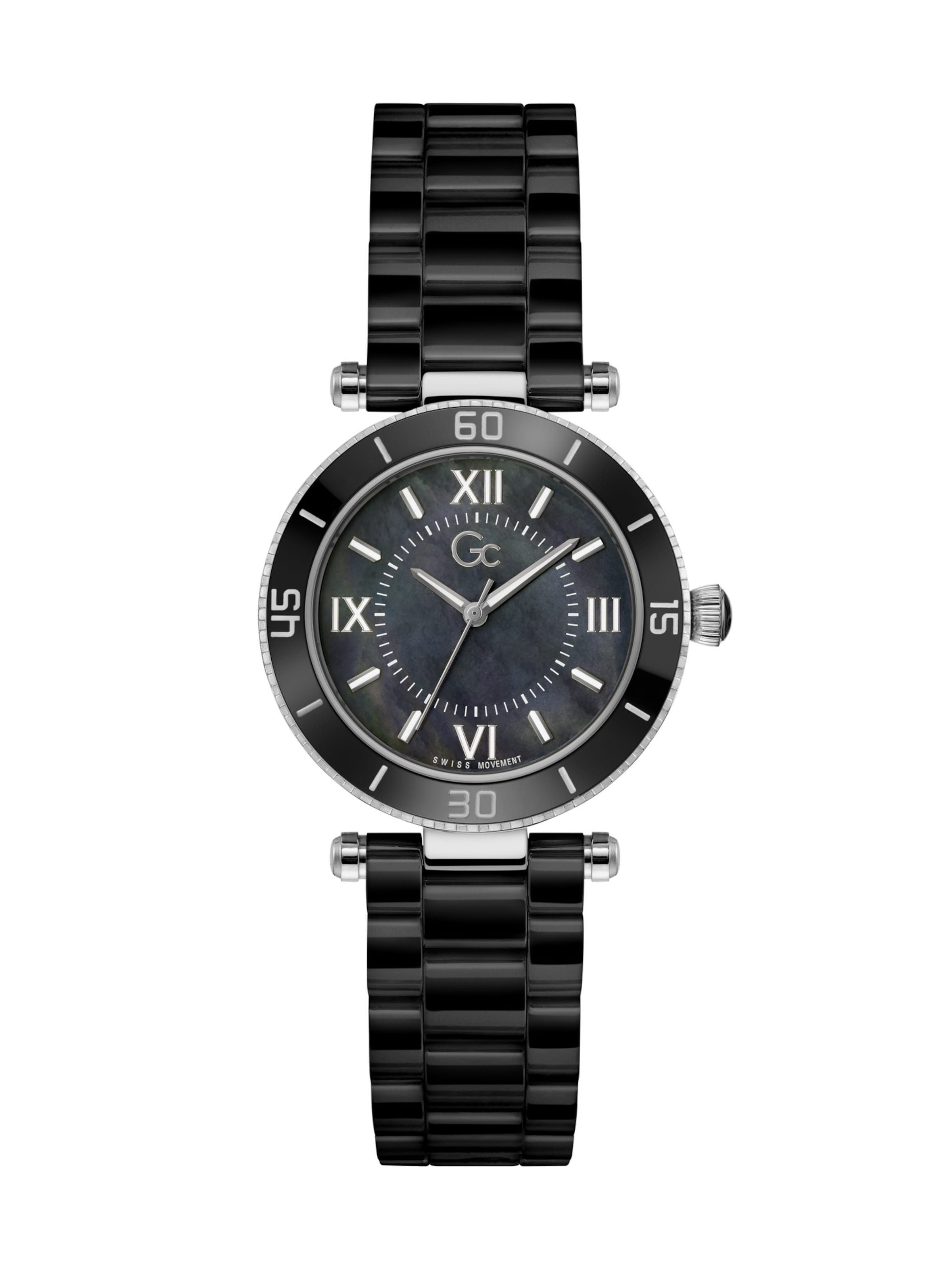 Gc Uhr  ' Muse ' in Schwarz: Vorderseite