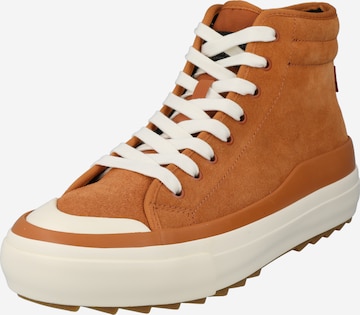 LEVI'S ® High-Top Sneakers 'Square Ripple Mid 2.0' in Brown: front