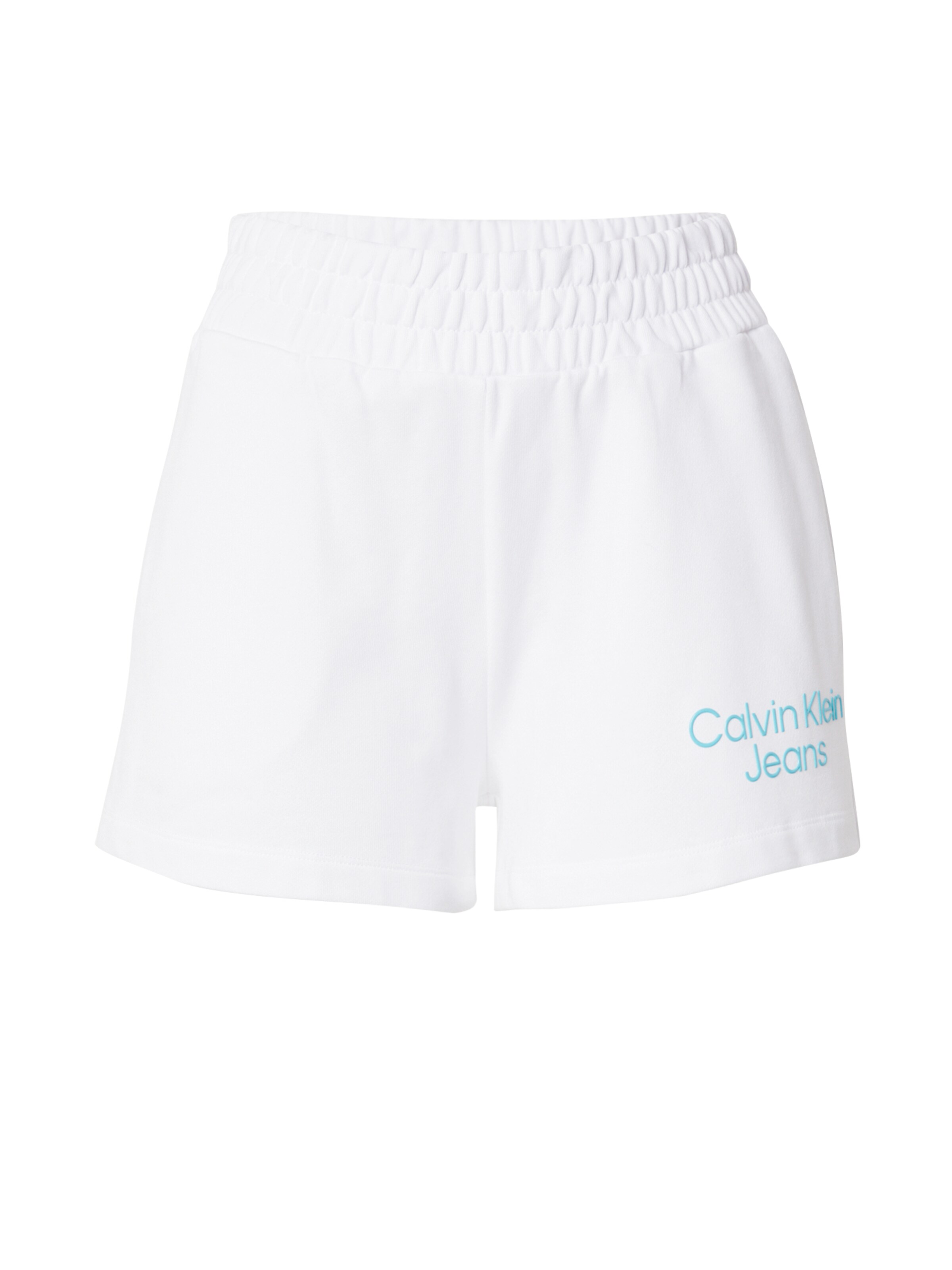 Calvin Klein Jeans Loosefit Shorts 'Institutional' in Weiß: Vorderseite