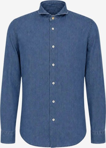 Coupe regular Chemise ALEA en bleu : devant