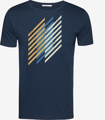 GREENBOMB Shirt 'Bike Grid' in Blauw: voorkant