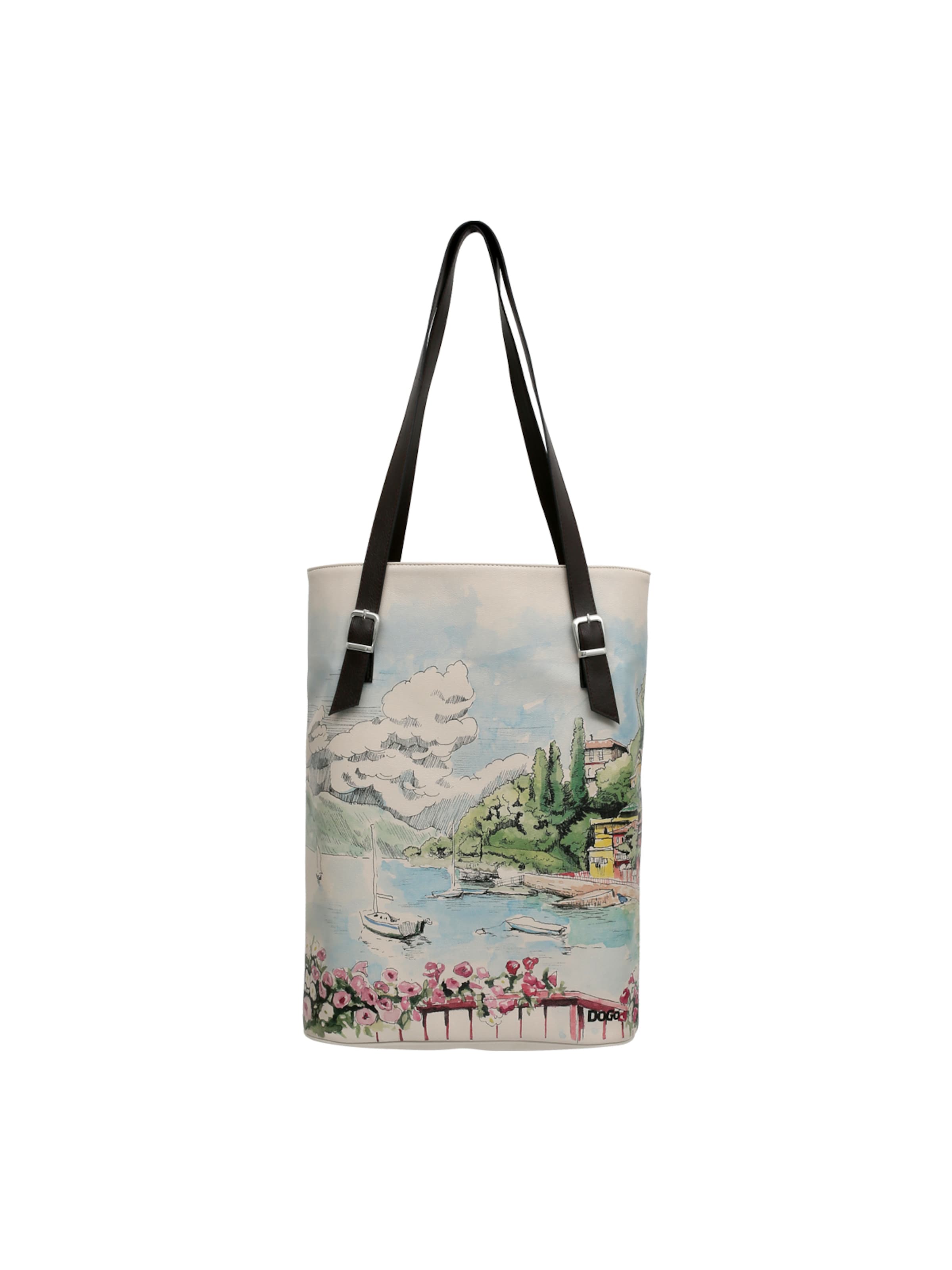 DOGO Crossbody Bag 'DOGO Umhängetasche Tall Bag - Lago di Como' in Beige: front