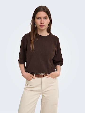 ONLY Sweater 'ONLLOYAL' in Brown: front