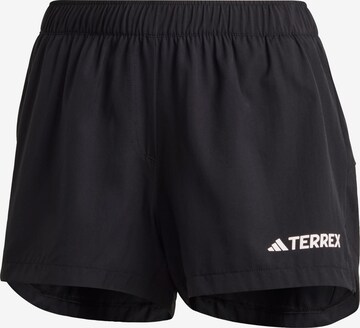 ADIDAS TERREX Workout Pants in Black: front