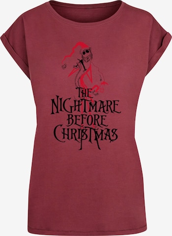 Maglietta 'The Nightmare Before Christmas - Santa' di ABSOLUTE CULT in rosso: frontale