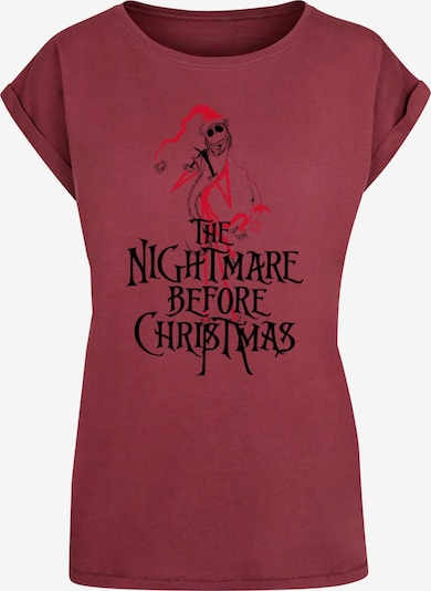 ABSOLUTE CULT T-shirt 'The Nightmare Before Christmas - Santa' en rose / rouge cerise / noir, Vue avec produit