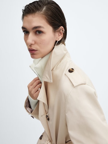 MANGO Between-Seasons Coat 'Angela' in Beige