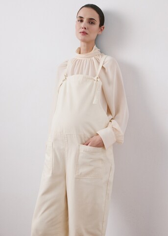 MANGO Wide leg Overalls 'Petomum' in White