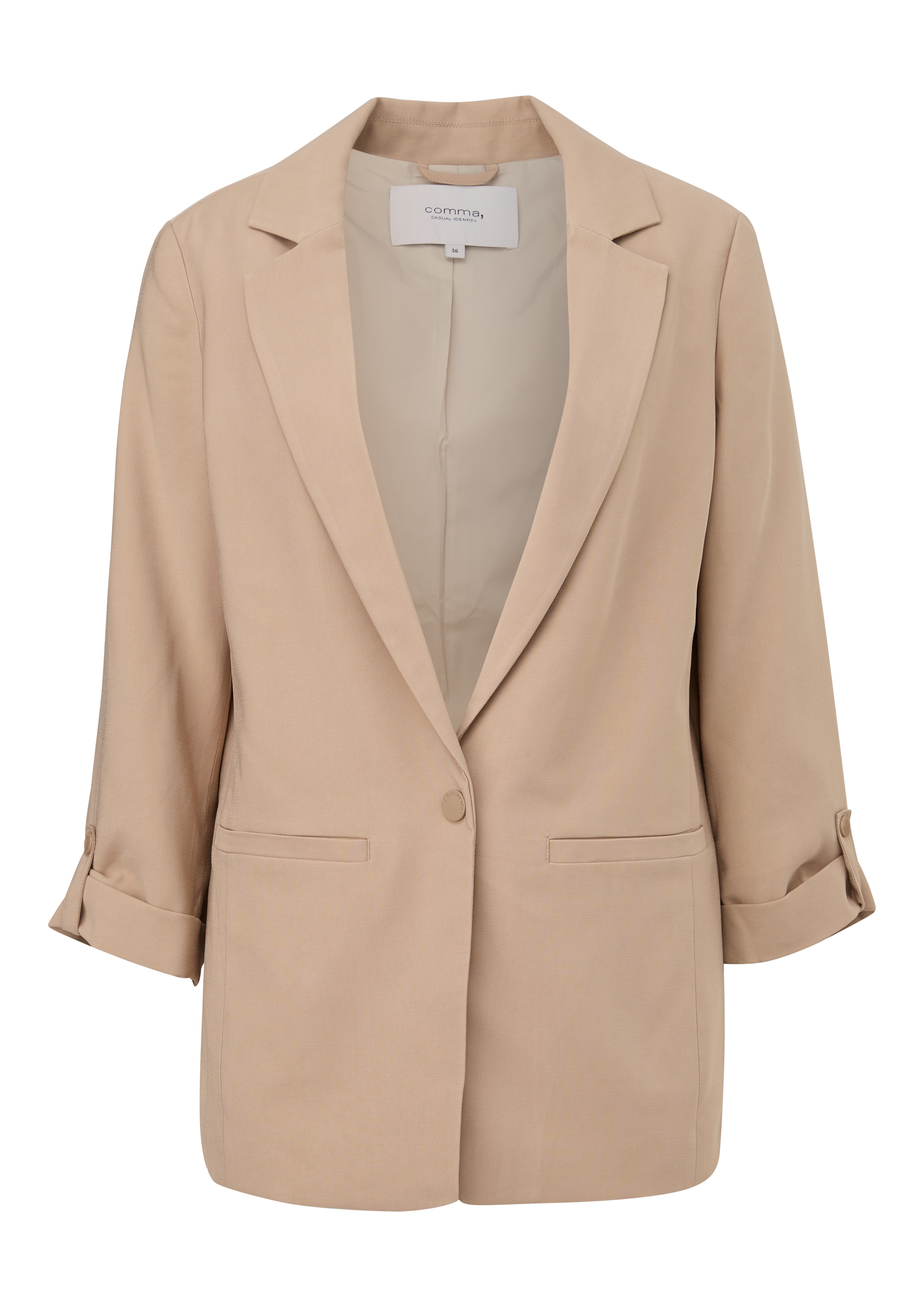 comma casual identity Blazer in Beige: front