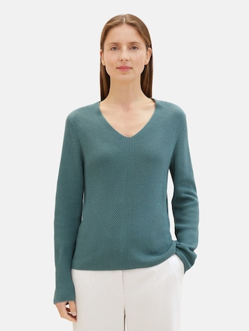 TOM TAILOR Sweater in Green: front