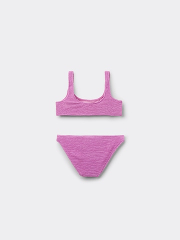 CALZEDONIA Bralette Bikini 'Crinkle Waves' in Purple