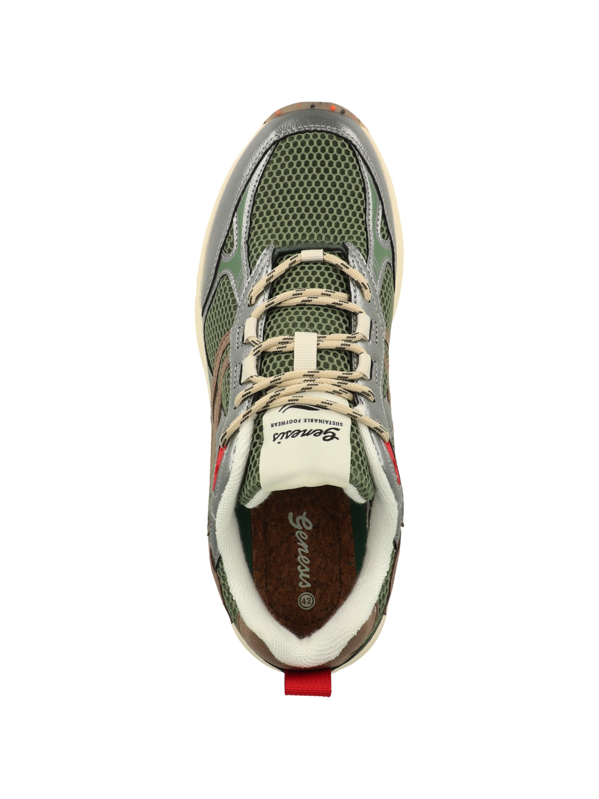 Sneaker bassa 'Eco'99 ' di GENESIS in argento: superiore