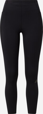 ADIDAS SPORTSWEAR Skinny Sportbroek 'How We Do' in Zwart: voorkant